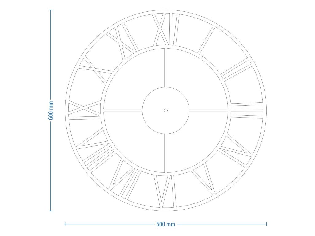 Zegar metalowy Roma loft 60 cm - obrazek 5