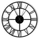 Duży zegar metalowy Roma loft 80 cm