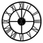 Duży zegar metalowy Roma loft 90 cm