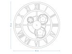 Zegar metalowy Loft z trybami 50 cm - obrazek 4
