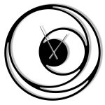 Zegar metalowy Spirala 100 cm