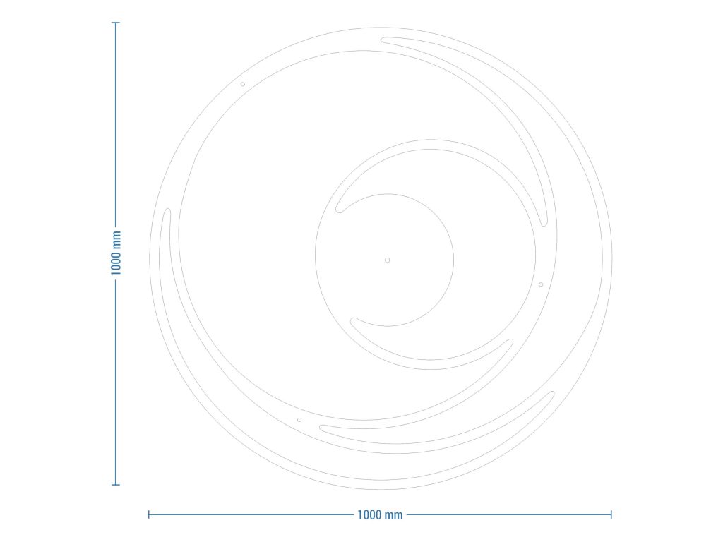 Zegar metalowy Spirala 100 cm - obrazek 6