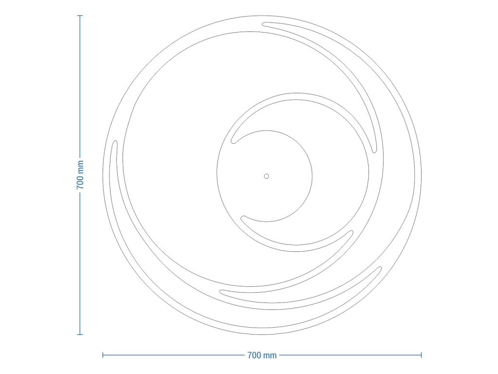 Zegar metalowy Spirala 70 cm - obrazek 5