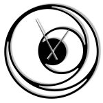 Zegar metalowy Spirala 80 cm