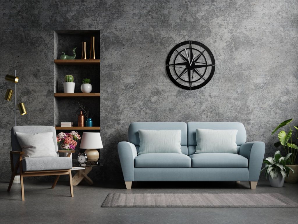 Zegar metalowy Róża Wiatrów 40 cm - obrazek 5