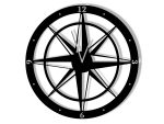 Zegar metalowy Róża Wiatrów 50 cm