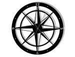 Zegar metalowy Róża Wiatrów 60 cm