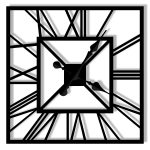 Zegar ścienny metalowy Art deco 50 cm