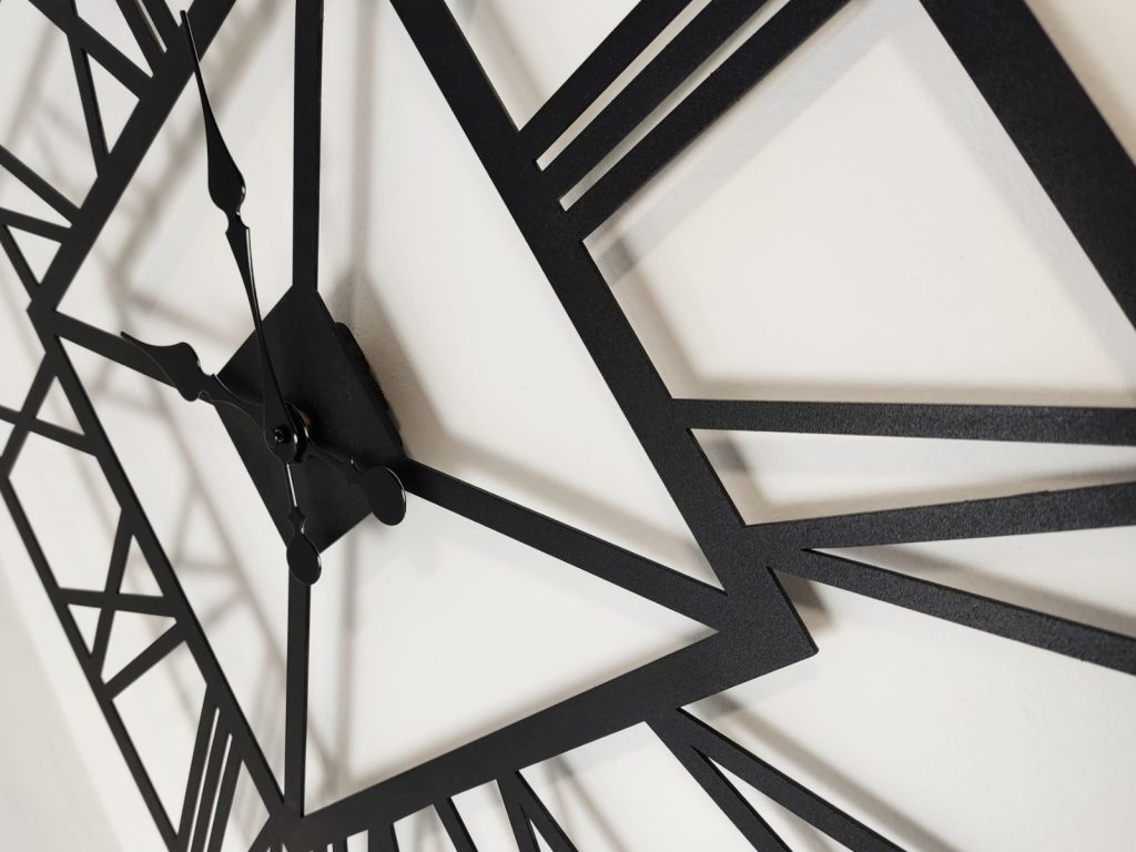 Zegar ścienny metalowy Art deco 50 cm - obrazek 3