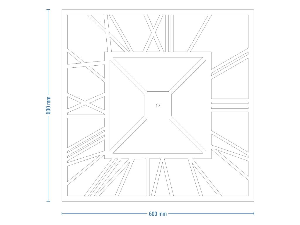 Zegar ścienny metalowy Art deco 60 cm - obrazek 8