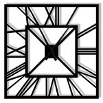 Zegar ścienny metalowy Art deco 70 cm