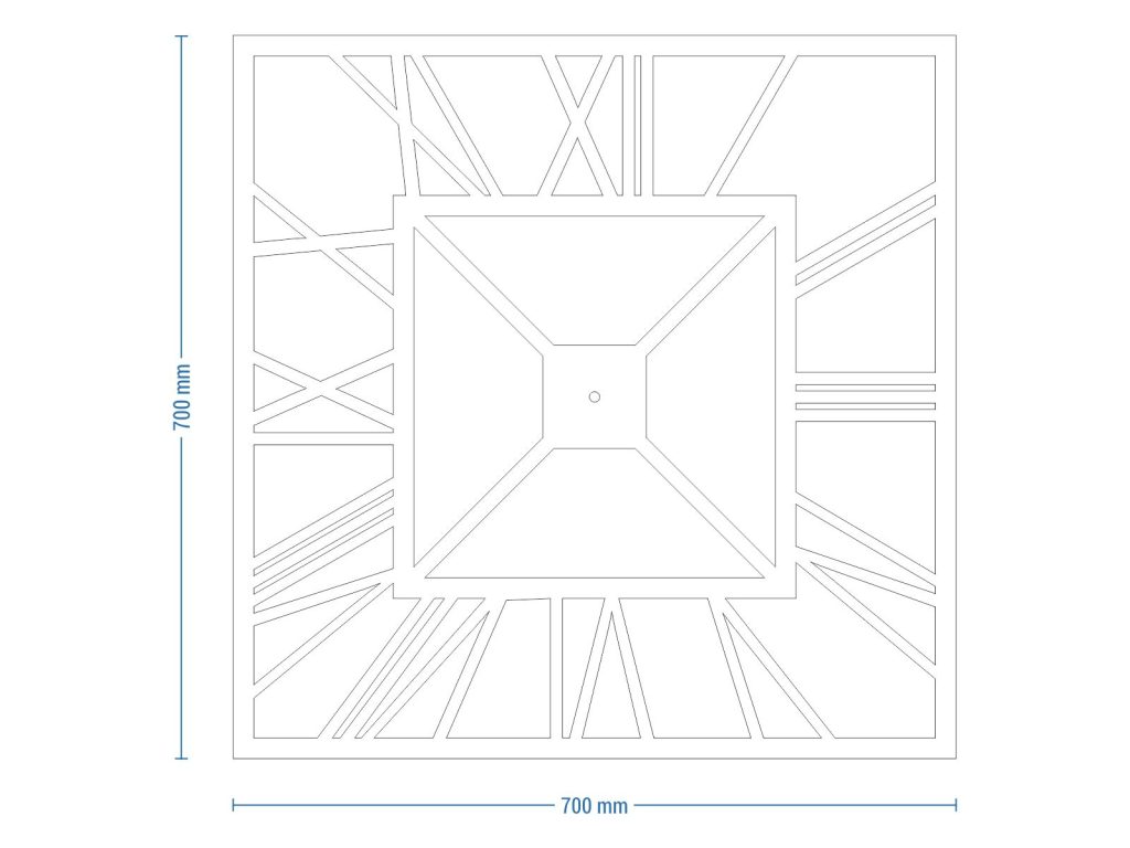 Zegar ścienny metalowy Art deco 70 cm - obrazek 8