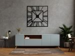 Duży zegar ścienny metalowy Art deco 80 cm - obrazek 5
