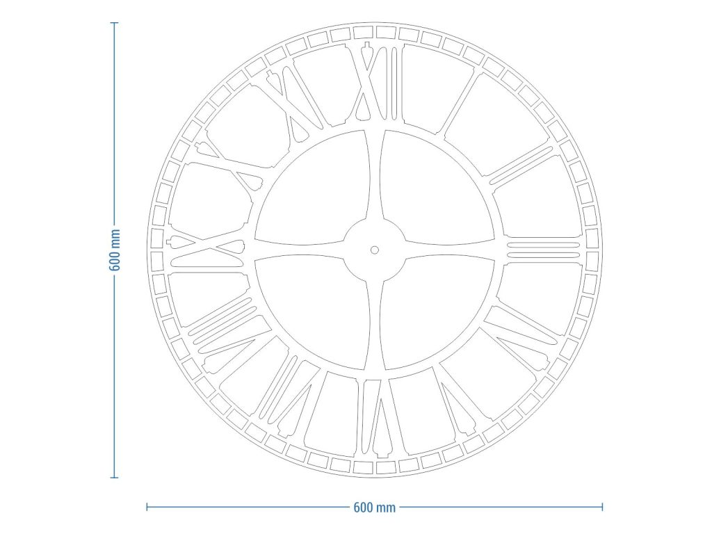 Zegar ścienny metalowy Dworcowy 60 cm - obrazek 7