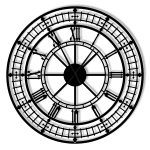 Duży zegar ścienny metalowy Big Ben 100 cm