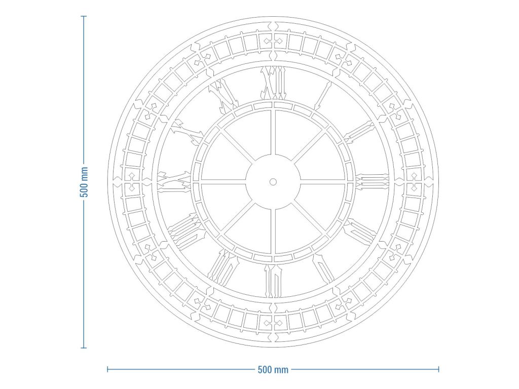 Zegar ścienny metalowy Big Ben 50 cm - obrazek 7
