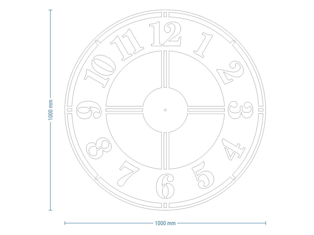 Duży zegar ścienny metalowy Classic II 100 cm - obrazek 4