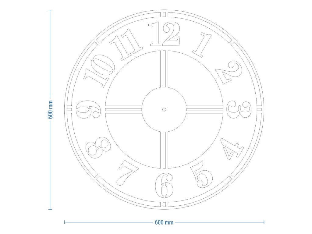 Zegar ścienny metalowy Classic II 60 cm - obrazek 3