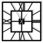 Duży zegar metalowy ścienny Plaza 100 cm