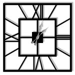 Zegar metalowy ścienny Plaza 50 cm