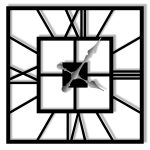 Zegar metalowy ścienny Plaza 60 cm