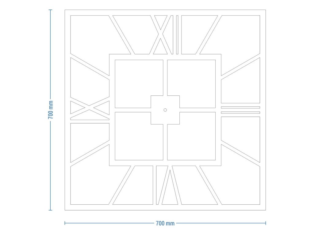 Zegar metalowy ścienny Plaza 70 cm - obrazek 4