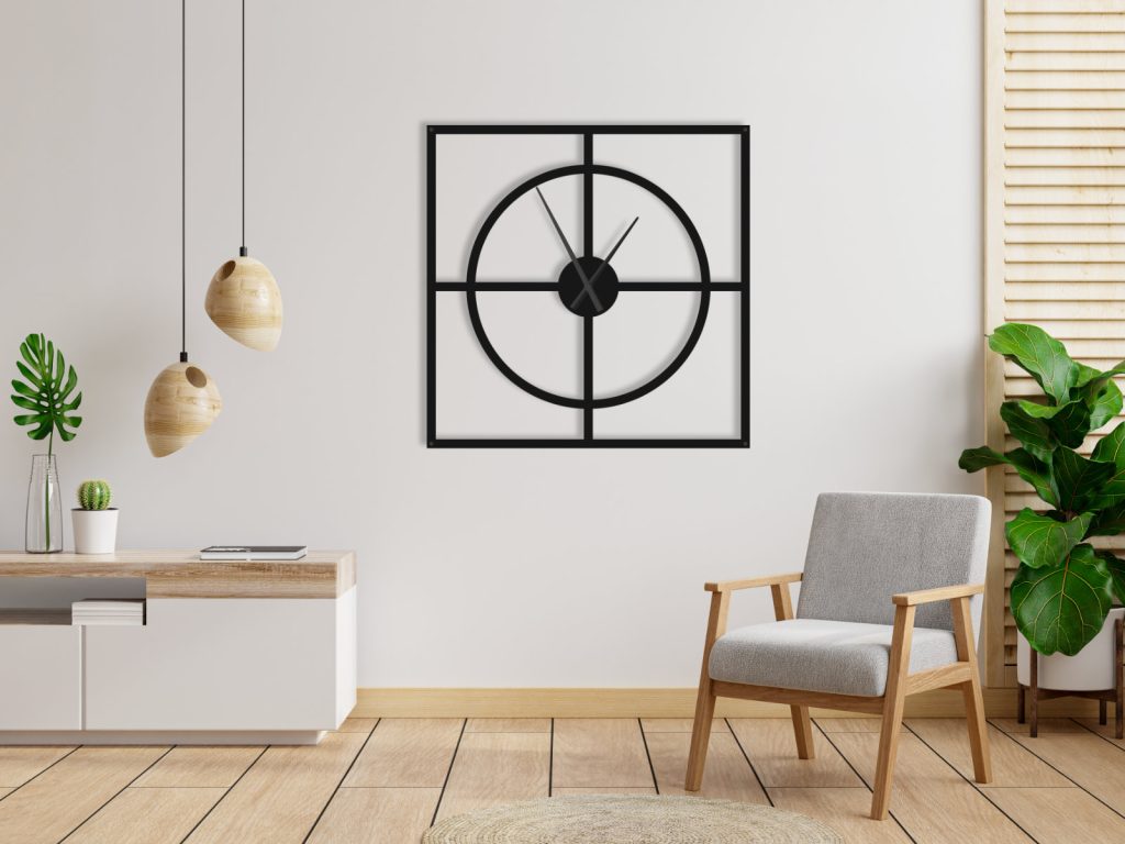 Duży zegar ścienny Simple 90 cm - obrazek 2